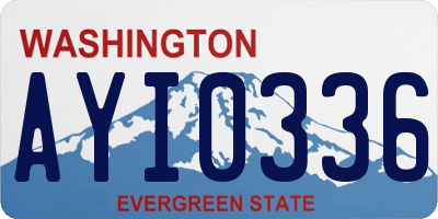 WA license plate AYI0336