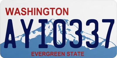 WA license plate AYI0337