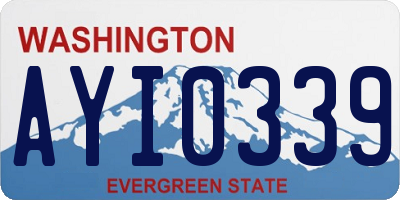 WA license plate AYI0339