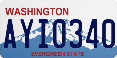 WA license plate AYI0340