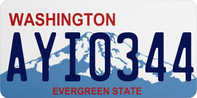 WA license plate AYI0344