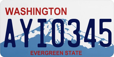 WA license plate AYI0345
