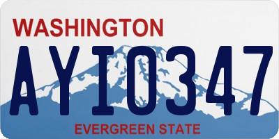WA license plate AYI0347