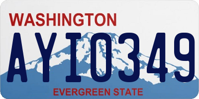 WA license plate AYI0349