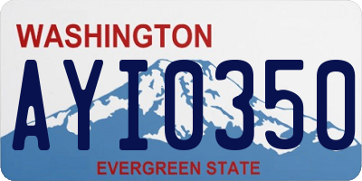 WA license plate AYI0350