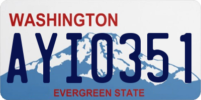 WA license plate AYI0351