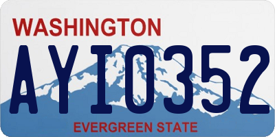 WA license plate AYI0352