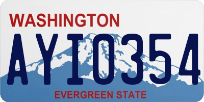 WA license plate AYI0354
