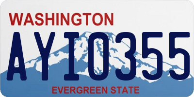 WA license plate AYI0355