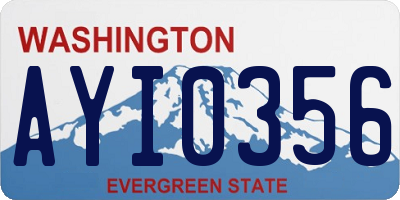 WA license plate AYI0356