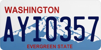 WA license plate AYI0357