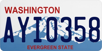 WA license plate AYI0358
