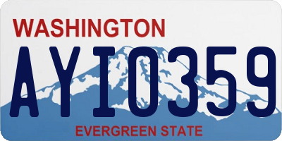 WA license plate AYI0359
