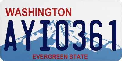 WA license plate AYI0361