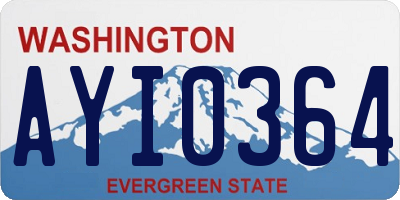 WA license plate AYI0364