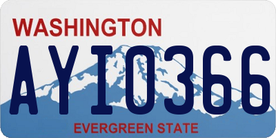 WA license plate AYI0366