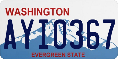 WA license plate AYI0367