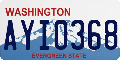 WA license plate AYI0368