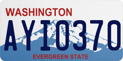 WA license plate AYI0370