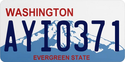WA license plate AYI0371