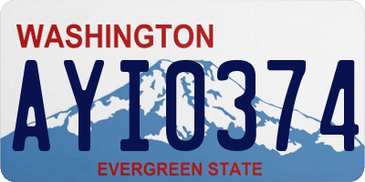 WA license plate AYI0374
