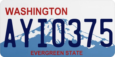 WA license plate AYI0375