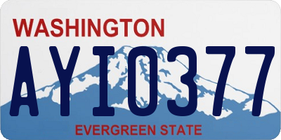 WA license plate AYI0377