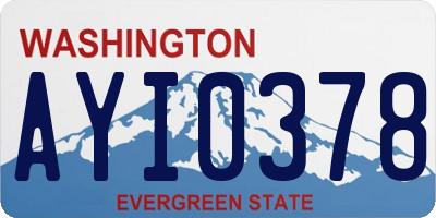 WA license plate AYI0378