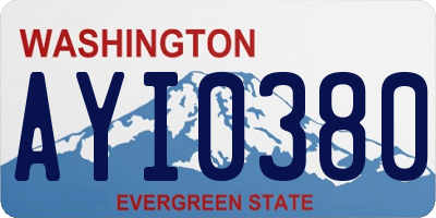 WA license plate AYI0380