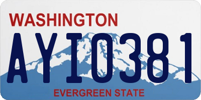 WA license plate AYI0381