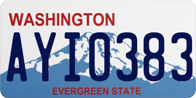 WA license plate AYI0383