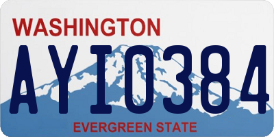 WA license plate AYI0384