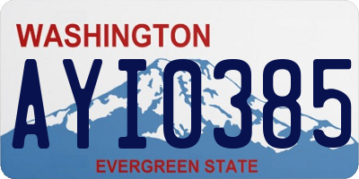 WA license plate AYI0385