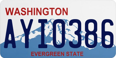 WA license plate AYI0386