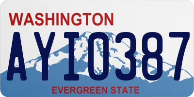 WA license plate AYI0387