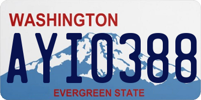 WA license plate AYI0388