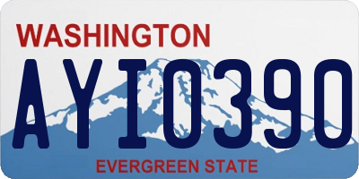 WA license plate AYI0390