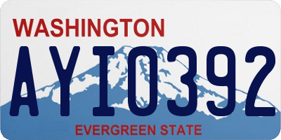 WA license plate AYI0392