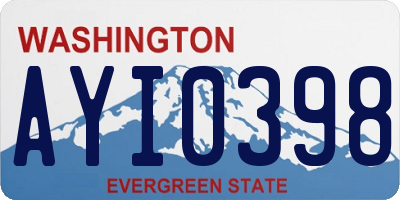 WA license plate AYI0398