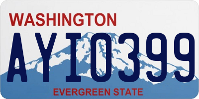 WA license plate AYI0399