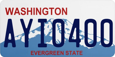 WA license plate AYI0400