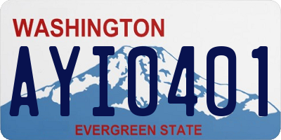 WA license plate AYI0401