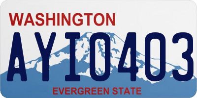WA license plate AYI0403