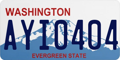 WA license plate AYI0404
