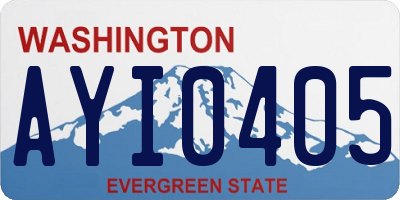 WA license plate AYI0405