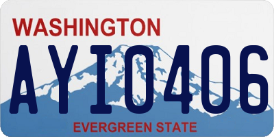 WA license plate AYI0406