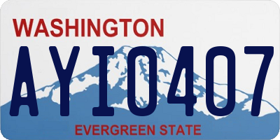 WA license plate AYI0407