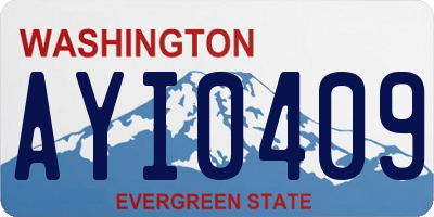 WA license plate AYI0409