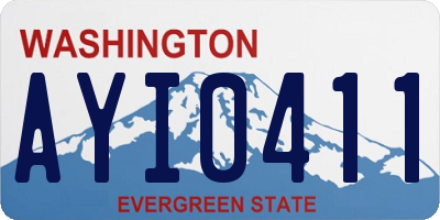 WA license plate AYI0411