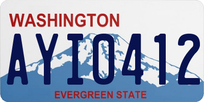 WA license plate AYI0412